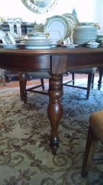 CLOSE-UP...DETAILED LEG ON DINING TABLE