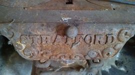 CLOSE-UP..STARTFORD CAST IRON PARLOR STOVE