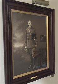 ANTIQUE PHOTO IMAGE MILITARY GENERAL FULL DRESS CUSTOM FRAME