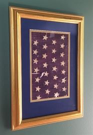 VINTAGE BICYCLE FLAG BEAUTIFUL MAT & FRAME
