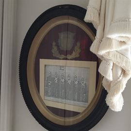 Ca. 1860 US MARINE CORP FULL DRESS CAP PLATE W/ WREATH 
PHOTO COPY OF THE FIRST IMAGE TAKEN OF THE US MARINE CORP         
