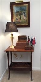 WWII BERLIN OR BUST ORIGINAL ART PRINT PERSHING IN FRANCE (ART PRINT OVER THE TABLE)