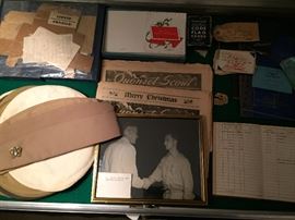 WWII 1947 NAMED:  LT. JAMES LAMIRE US NAVY PILOT. VETERANS PERSONAL COLLECTION INCLUDES MEDALS, PAPERS, 3 UNIFORMS & 3 TRUNKS