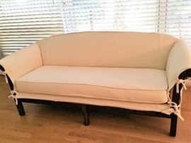 CHIPPENDALE SOFA WITH CUSTOM SLIPCOVER