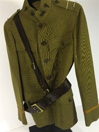 WWI US ARMY LT. DOCTOR SAM BROWN BELT AND 2 PR OF JODPHUR WOOL & SUMMER