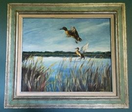 DUCK PAINTING BY KARL LARSEN (DETROIT SCARAB CLUB MEMBER)