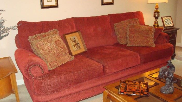 Lane over stuffed 8 ft VERY comfortable sofa!!