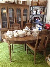 Noritake fine china set, crystal, mid-century modern dining room set