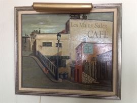 50s mid-century modern art by Ellen Corby of The Walton's and Sabrina with Audrey Hepburn