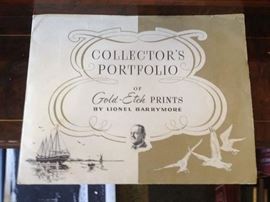 40s 50s etching art by lionel barrymore