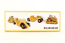 Caterpillar D11R Dozer w/651B Scraper made by Blackrat in the scale of 1:50. Manufacturer's Part Number is Unknown. Model Condition is Excellent. Box Condition is Excellent. Never Displayed!