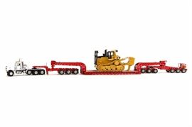 Peterbilt 379 w/3x3x3 Trailer & Cat D11 Dozer Load - Custom made by Sword Models in the scale of 1:50. Manufacturer's Part Number is Unknown. Model Condition is Excellent