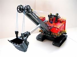 Bucyrus 495HF Shovel - Syncrude made by TWH Models in the scale of 1:50. Manufacturer's Part Number is Unknown. Model Condition is Excellent. Box Condition is Excellent. Very hard to find Syncrude Edition!