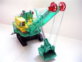 Bucyrus 495HR Shovel - Peabody Coal made by TWH Models in the scale of 1:50. Manufacturer's Part Number is TWH011. Model Condition is Excellent. Box Condition is Excellent. Custom Painted in Peabody Coal Colors.