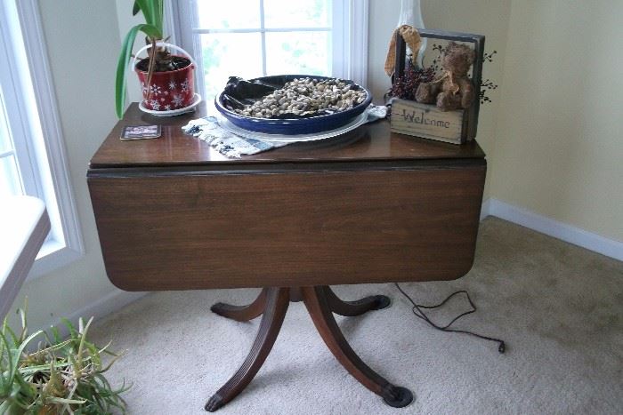 Vintage drop-leaf table.