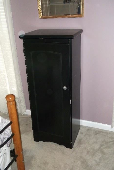 Black pedestal cabinet