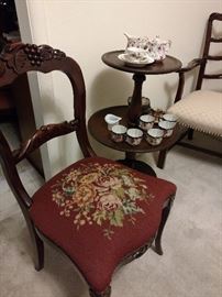 Victorian needle point side chair