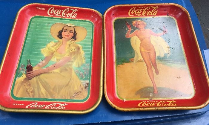 Old Coca Cola trays 