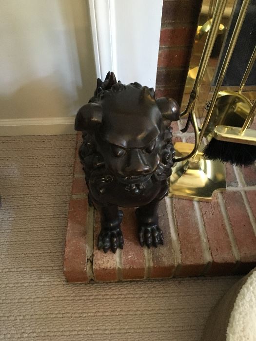 Bronze Foo Dogs Pair