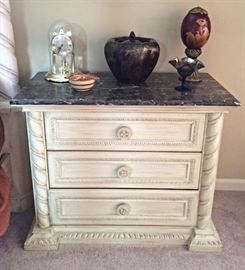 White Wash Renaissance Nightstand by A.R.T. & More