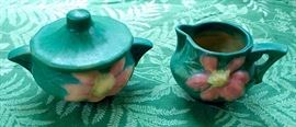 Roseville Pottery Sugar & Creamer