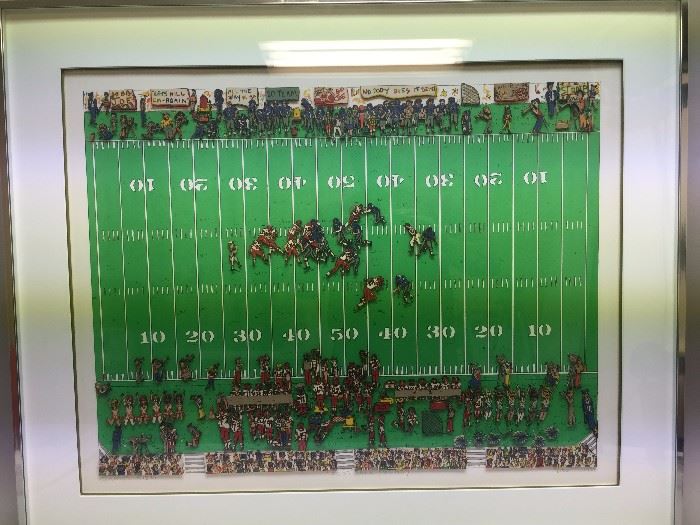James Rizzi Football Frenzy collage