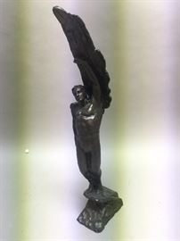 Bronze style winged man statue
