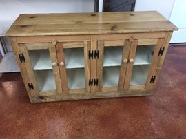 Pine four door cabinet