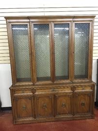 Henradon two piece china cabinet