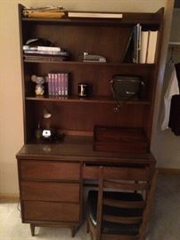 FABULOUS MCM DESK/BOOKCASE WITH MATCHING CHAIR