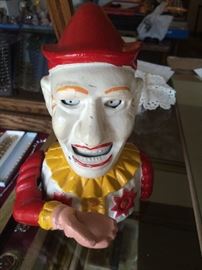 CAST IRON CLOWN BANK (NOT OLD)