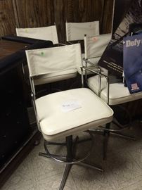 MINT CONDITION SET OF FOUR 1960'S BAR CHAIRS