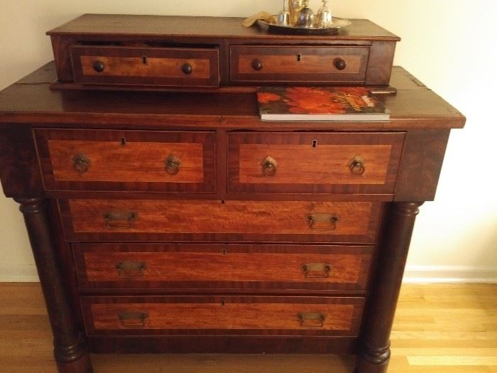 Antique chest with inlay 