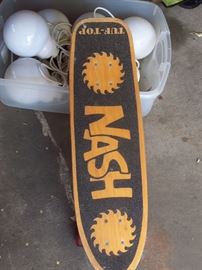 Vintage Nash Skateboard, Hanging Lights