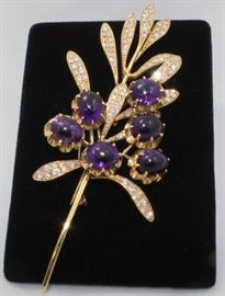 18 K Gold, Diamond Broche, see appraisal picture for more details