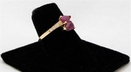 Gold,Rubi and Diamonds,ring