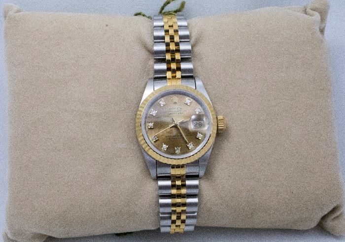 Lady Rolex Watch 18k Gold and Diamonds (never been Used),Brand new with tags