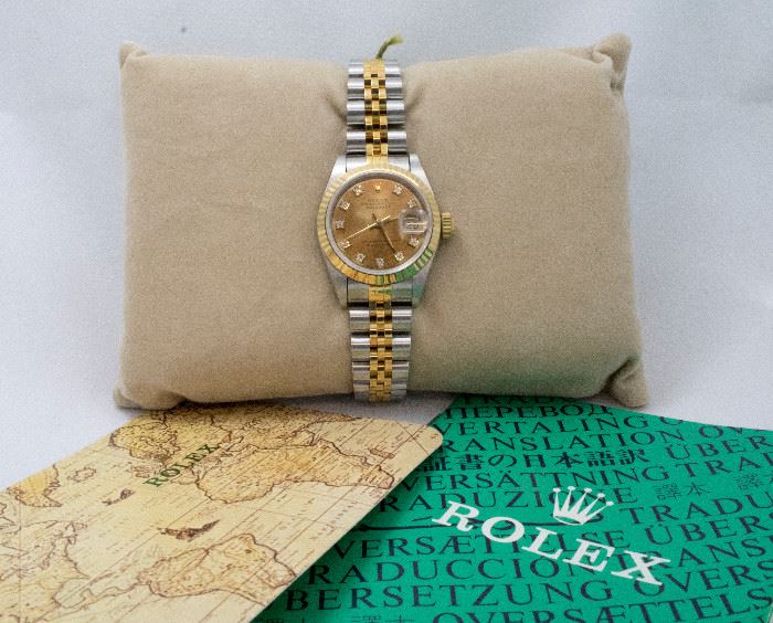 Lady Rolex Watch 18k Gold and Diamonds (never been Used),Brand new with tags