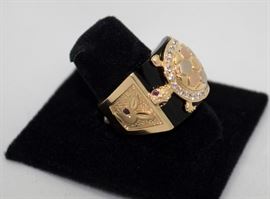 18k Gold and diamond Turtle Ring