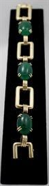 14k Gold Jade bracelet 