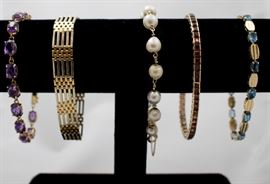 Assorted Gold bracelets