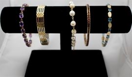 Assorted Gold bracelets