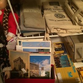 Post cards; many bank bags