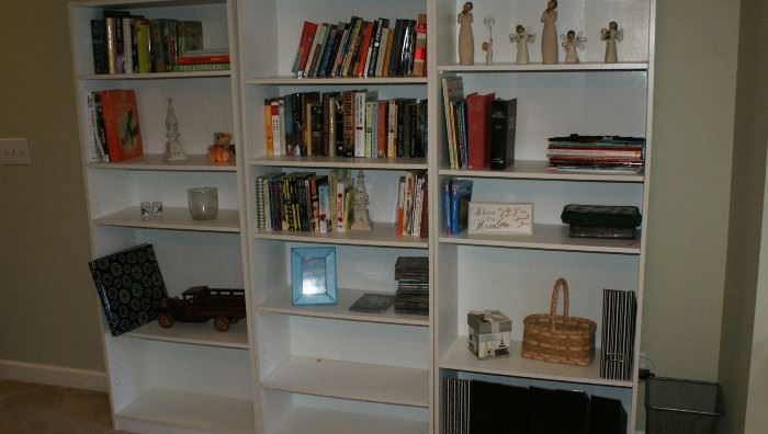 White bookshelves (3 available)