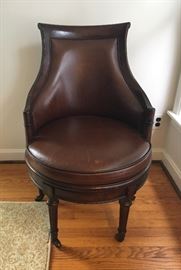 C1 Drexel Heritage game chair, seat swivels & legs roll