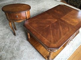 N Drexel Heritage French Accents coffee table & matching oval accessory table. Sold together.