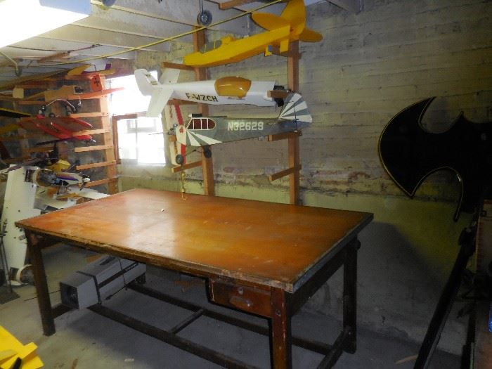 There are 2 Vintage Drafting Tables