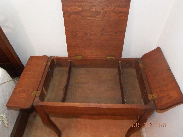 Vintage Compartment table opened