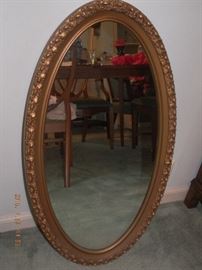 Oval framed mirror 30.00