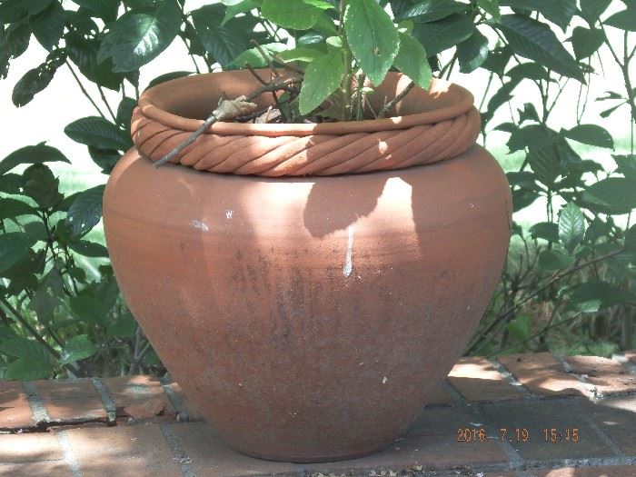 Terra Cotta Rolled Rim Clay planter $ 45.00